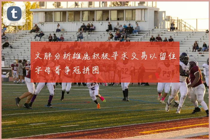 文胖分析雄鹿积极寻求交易以留住字母哥争冠拼图